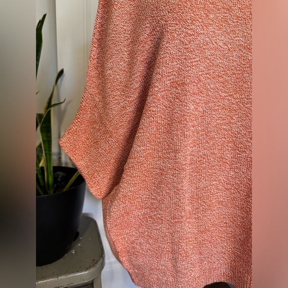 CAbi Foldover Orange Pullover Sweater drop sleeve - Picture 2 of 14